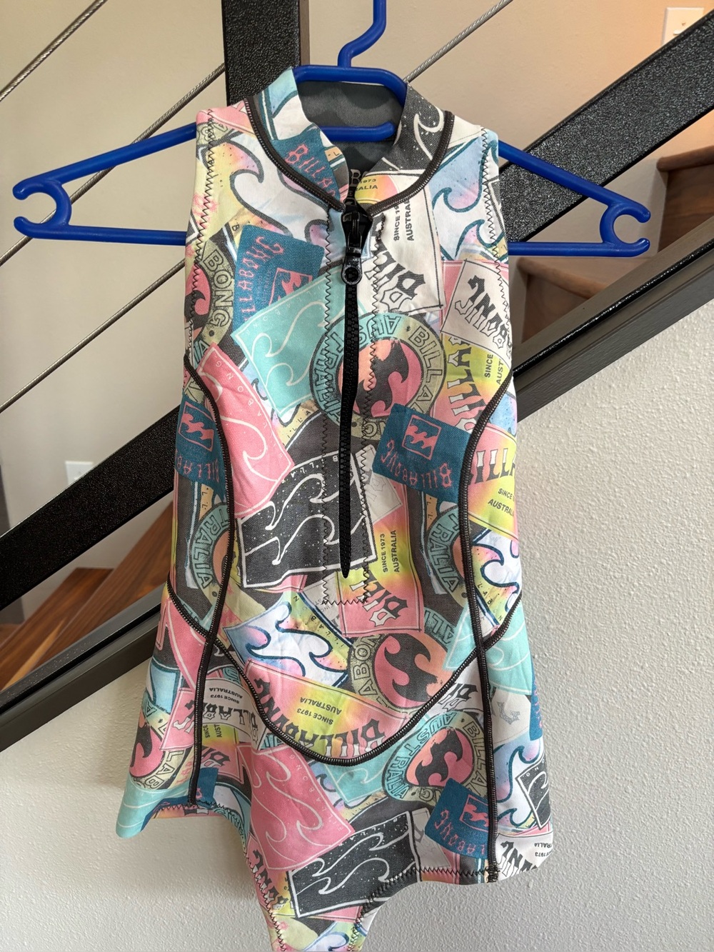 Billabong womens Multi-Color Surf One-Piece Swimsuit